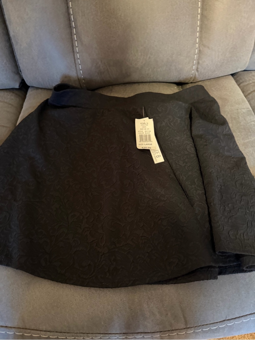 Joe Benbasset Black Textured A-Line Skirt with Tag